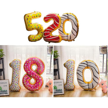 Balon din Folie Metalizata Flippy, Figurina Cifra, Model Candy, Tema Aniversare 100 cm, Ambalaj Individual, Pai inclus, Umflare cu Aer sau Heliu, Multicolor, Cifra 1