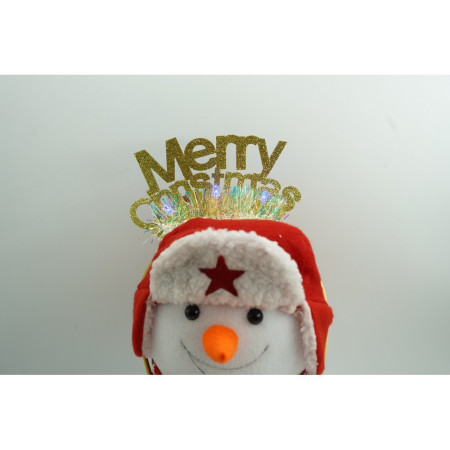 Bentita/cerc Mery Cristmas, culoare auriu cu beteala, marime standard, Flippy