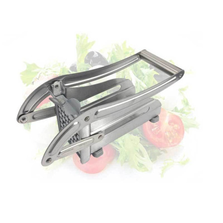 Feliator manual Flippy, pentru cartofi pai si legume, din inox, cu 2 dimensiuni de feliere, 25.5 x 11.7 cm, argintiu