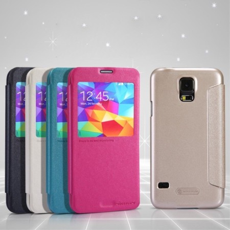 Husa Samsung Galaxy S5 Nillkin Sparkle Flip Negru