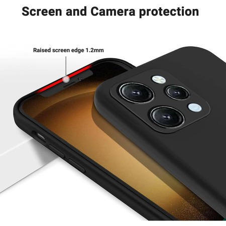 Husa de Protectie Matte TPU, Flippy, pentru Xiaomi Redmi 12, Protectie Camera, Antisoc, Antizgariere, Antialunecare, Acoperire Completa, Negru