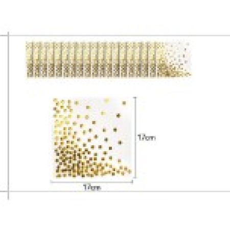 Set 20 de servetele de masa, Flippy, alb/auriu