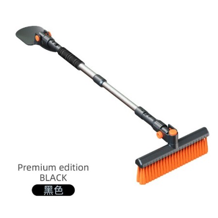 Racleta Auto pentru Zapada cu Doua Capete, Flippy, Dezapezire Masina, cu Maner Lung, Ergonomica, Detasabila, pentru Geamuri si Caroserie, Usor de Utilizat, 48 cm- 78 cm, Gri