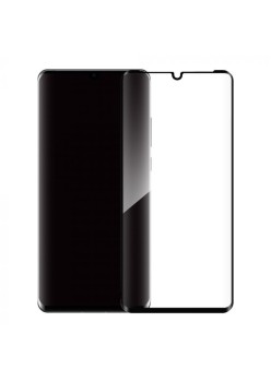 Folie Sticla Curbata, compatibila cu Huawei P30 Pro Full Face Negru, Flippy