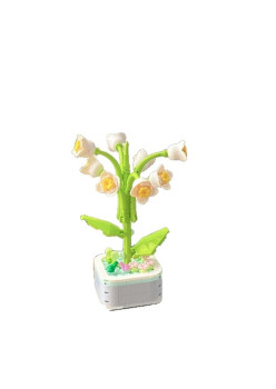 Set de Constructie Lacramioara in Ghiveci, Flippy, 4 Ani, Ornament Creativ, 17.1x6.2 cm, Alb