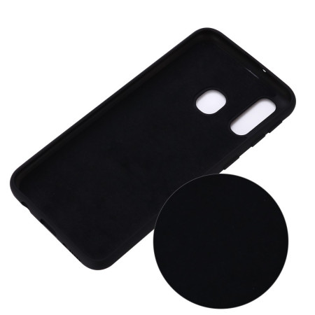 Husa protectie compatibila cu Samsung A20E Liquid Silicone Case Negru