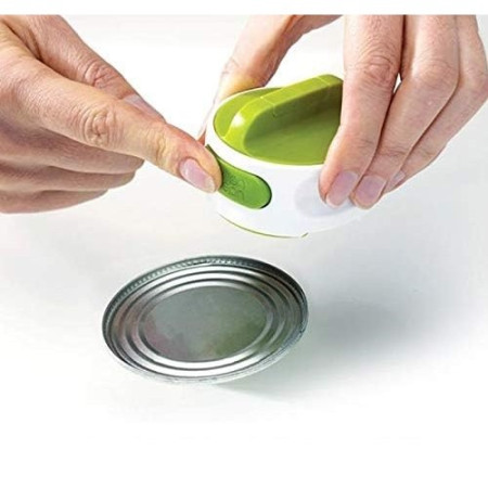 Desfacator Manual de Conserve si Sticle, Flippy, 6.8 x 4.8 cm, din ABS + Otel, Verde/Alb