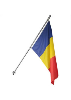 Steag Tricolor Romania, Flippy, Cu bat pentru fixare pe perete, 90 x 150 cm