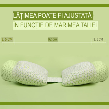 Set Perna pentru Gravide, Flippy, Husa Detasabila, Spuma Moale, Utilizare in Forma H si U, Reglabila, Latime Ajustabila, Proactive, Verde