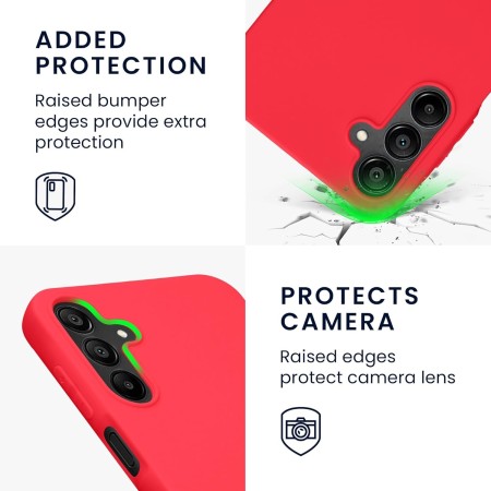 Husa de Protectie Matte TPU, Flippy, pentru Xiaomi Redmi Note 12 5G, Protectie Camera, Antisoc, Antizgariere, Antialunecare, Acoperire Completa, Rosu