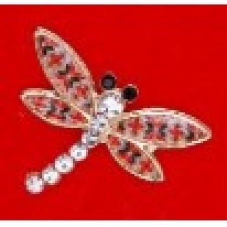 Martisor Brosa Mica in Cutie, Dimensiune Brosa 2.5-3 cm, Material Metal, Model Libelula Traditionala