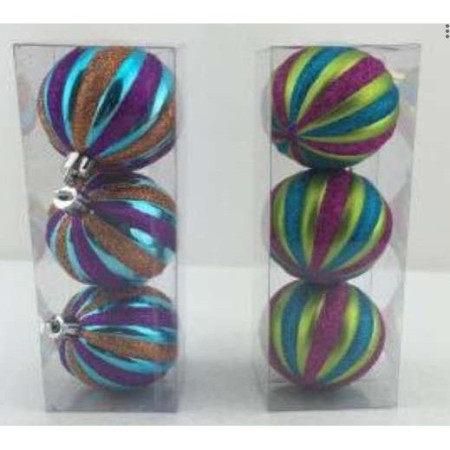 Set 3 globulete multicolor - 8cm