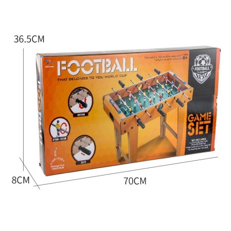 Masa de Fotbal cu Teren si 18 Jucatori Flippy, 6 Manere, cu Tablou pentru Scor, din Metal, Lemn si ABS, 69 x 36.5 x 61 cm, cu Picioruse, pentru copii/adulti