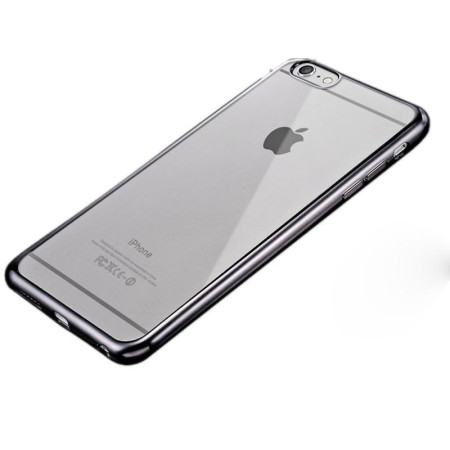 Husa Apple iPhone 4/4S cu margini electroplacate Tpu Gri