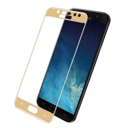 Folie Sticla Samsung Galaxy J3 2017 4D/5D Auriu