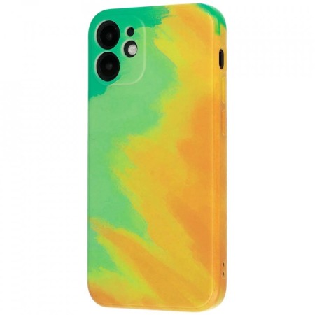 Husa protectie Flippy compatibila cu Apple iPhone XR Tpu Ombre, Verde/Portocaliu