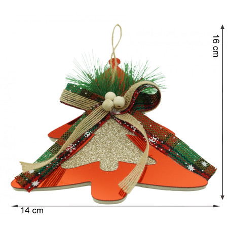 Ornament brad, Flippy, Brad, Rosu, Lucios, 14*16CM, Acril, Interior/ Exterior