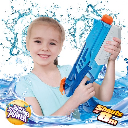 Pistol cu Apa pentru Copii, Rezervor, Pentru Piscina/Plaja, Flippy, 6ani+, Albastru, 900ML