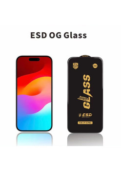 Folie Sticla Securizata, Flippy, compatibila cu Apple iPhone 16 Plus, Sticla ESD, Super HD Glass, Anti-static, Margini Negre, Transparent