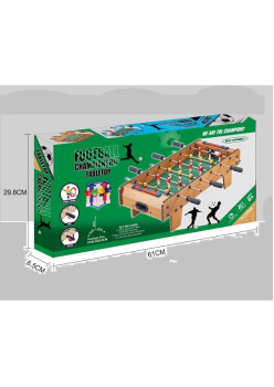 Masa de Fotbal cu Teren si 18 Jucatori Flippy, 6 Manere, cu Tablou pentru Scor, din Metal, Lemn si ABS, 60.5 x 30.5 x 18.5 cm, cu Picioare, pentru copii/adulti