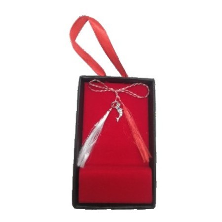 Martisor Argint 925 Model Delfin cu Pietre 5cm x 8cm