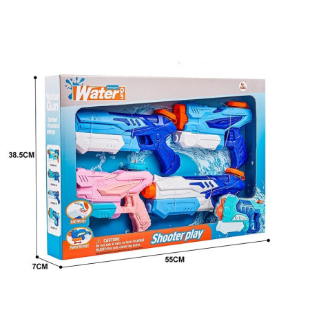 Set 4x Pistol cu Apa pentru Copii, Flippy, 6ani+, Albastru+Roz, 300 ML