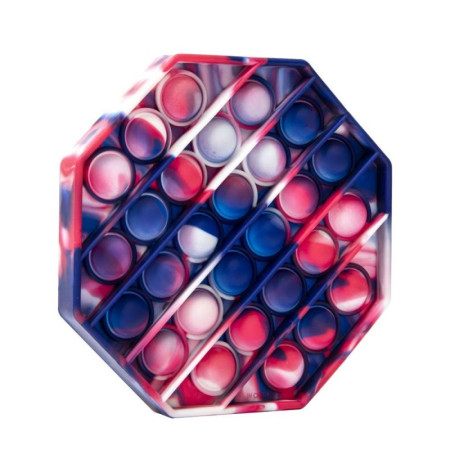 Jucarie Pop it Now & Flip it, Push Bubble Hexagon Multicolor Model 2