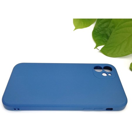 Husa protectie compatibila cu Apple iPhone 11 Liquid Silicone Case Albastru Inchis