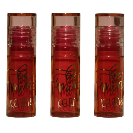 Set Rujuri de Buze Mate, KEVIN & COCO, Be Mine 3 Culori, Lip-Gloss, 11 x 7.3 x 2.7cm, Roz, Varianta A