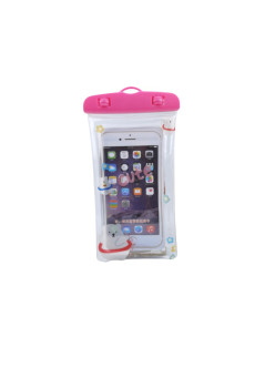 Husa subacvatica Kids Waterproof Flippy, Snowproof, Universala, cu Snur, pentru telefon sau documente, Bears, Roz