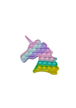 Jucarie antistres din silicon, Pop it Now and Flip It, Unicorn, Multicolor, Model 3