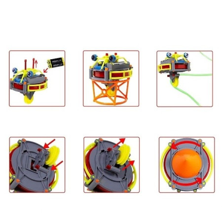 Jucarie circuit pentru copii, Flippy, Broscuta pe monociclu, Galben