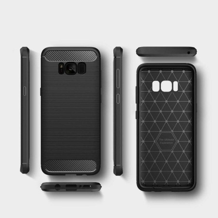 Husa Samsung Galaxy S8 Tpu, carbon, Negru