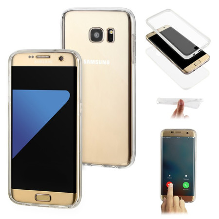 Husa de protectie Flippy® pentru Samsung S7 Edge Full Tpu 360 V2 Transparent