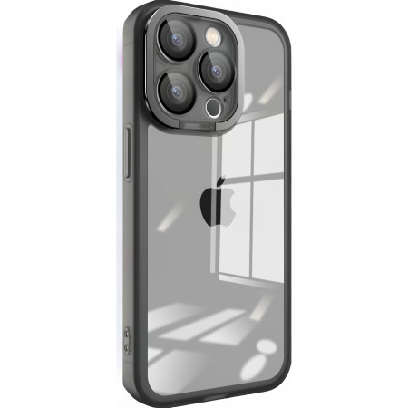 Husa protectie Flippy pentru Apple iPhone  11 Electroplated cu  suport pentru camera, 1.5 mm grosime, protectie camera, Negru