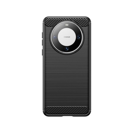 Husa Protectie, Flippy, pentru Huawei Mate 60 Pro, TPU Carbon, Negru