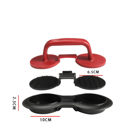 Presa dubla pentru hamburgeri 2 in 1, forma si presa, cu maner, material ABS, 20x10 cm, 140 g, negru