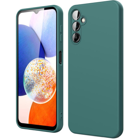 Husa de Protectie, Flippy, pentru Samsung Galaxy A15, Liquid Silicone, cu Microfibra pe Interior, Protectie Antisoc, Compatibil Incarcare Wireless, Verde