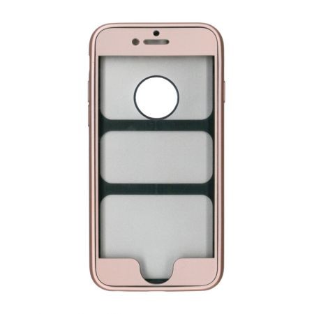 Husa Apple iPhone 6 Plus Full Silicone 360 Auriu + Folie de protectie