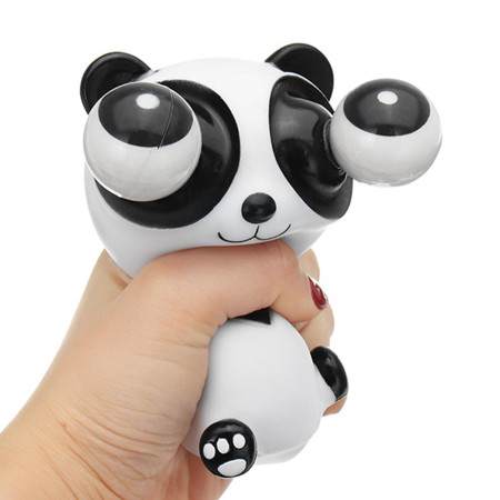 Jucarie interactiva antistres Flippy, squeeze eye-popping panda, multicolor