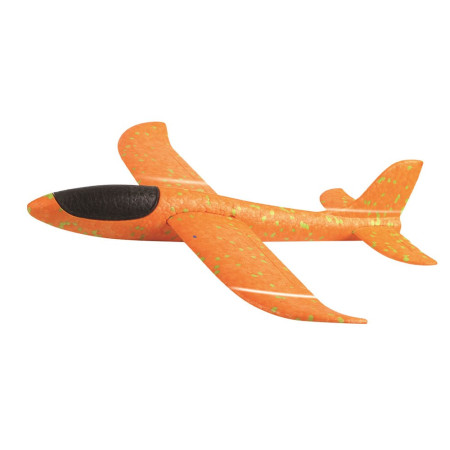 Avion Planor, in punga, Flippy, din Polistiren, Lungime 47 cm, Portocaliu