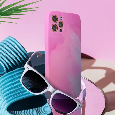 Husa protectie Flippy compatibila cu Apple iPhone XR Tpu Ombre, Roz/Mov