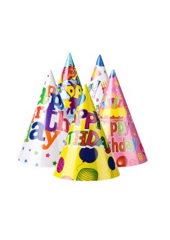 Set 6 Coifuri Happy Birthday, Flippy, Modele Diverse, pentru Petrecere, Tematica Aniversare, Multicolor