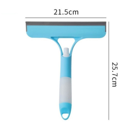 Racleta de Curatare 3 in 1, Flippy, Multifunctional, Pentru Casa si Masina, Pulverizator de Spray, Racleta din Silicon si Burete, 21.5 x 25.7 cm, Albastru