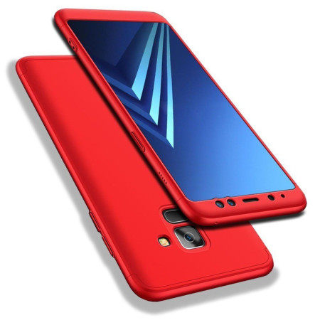 Husa Samsung Galaxy A8 2018 Ultra-subtire 3 in 1 Rosu