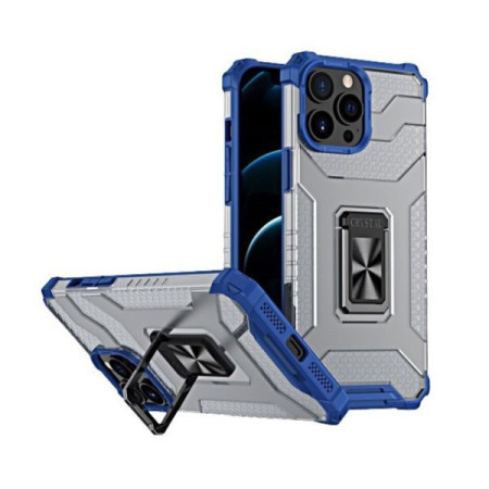 Husa de protectie Flippy compatibila cu Apple iPhone 13 Pro Max Acrylic Armor cu suport Albastru