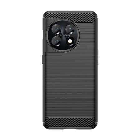 Husa Protectie, Flippy, pentru OnePlus 11, TPU Carbon, Negru