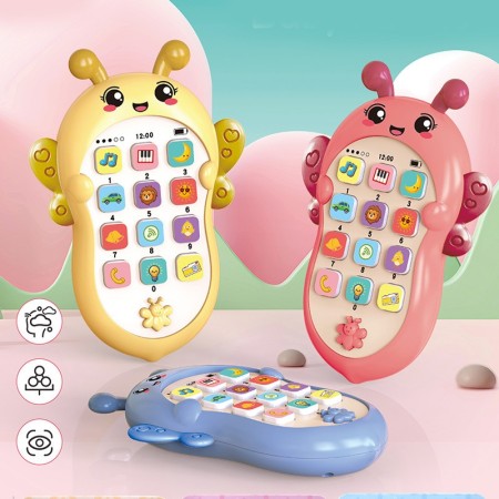 Children's cartoon early education educational science learning simulation smart phone - color: LB-C103 (little bee three colors mixed)