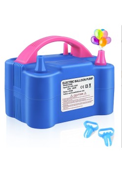 21*14*17cm - Automatic double-hole air outlet electric multi-function 73005 blue balloon pump