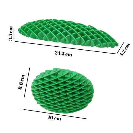 Jucarie Worm Fidget de Decompresie, Flippy, Anti Stres, Dimensiune Compacta 10 cm, Dimensiune Extinsa 24.5 cm, Verde